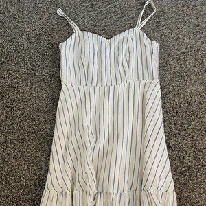 White & Blue stripped summer dress
